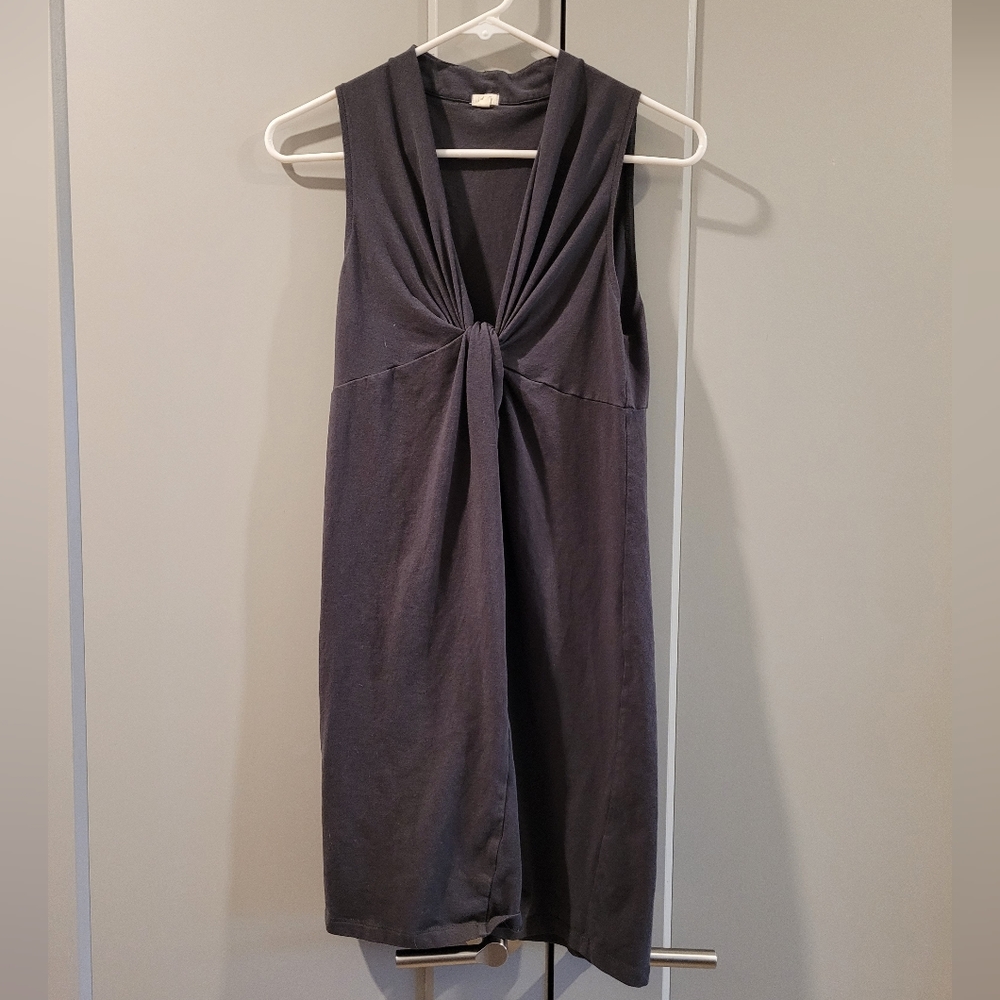 J Crew XS gray twist front dress